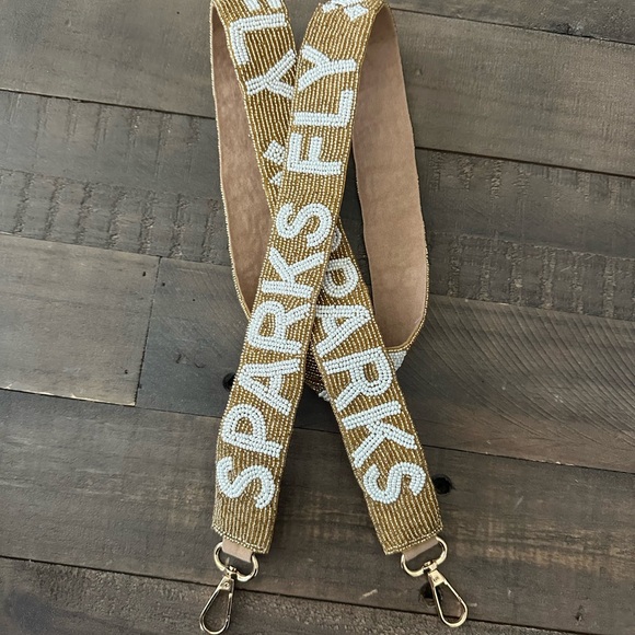 Spark’s Fly - Taylor Swift Inspo - Gold and White Beaded Purse Strap - Picture 6 of 8